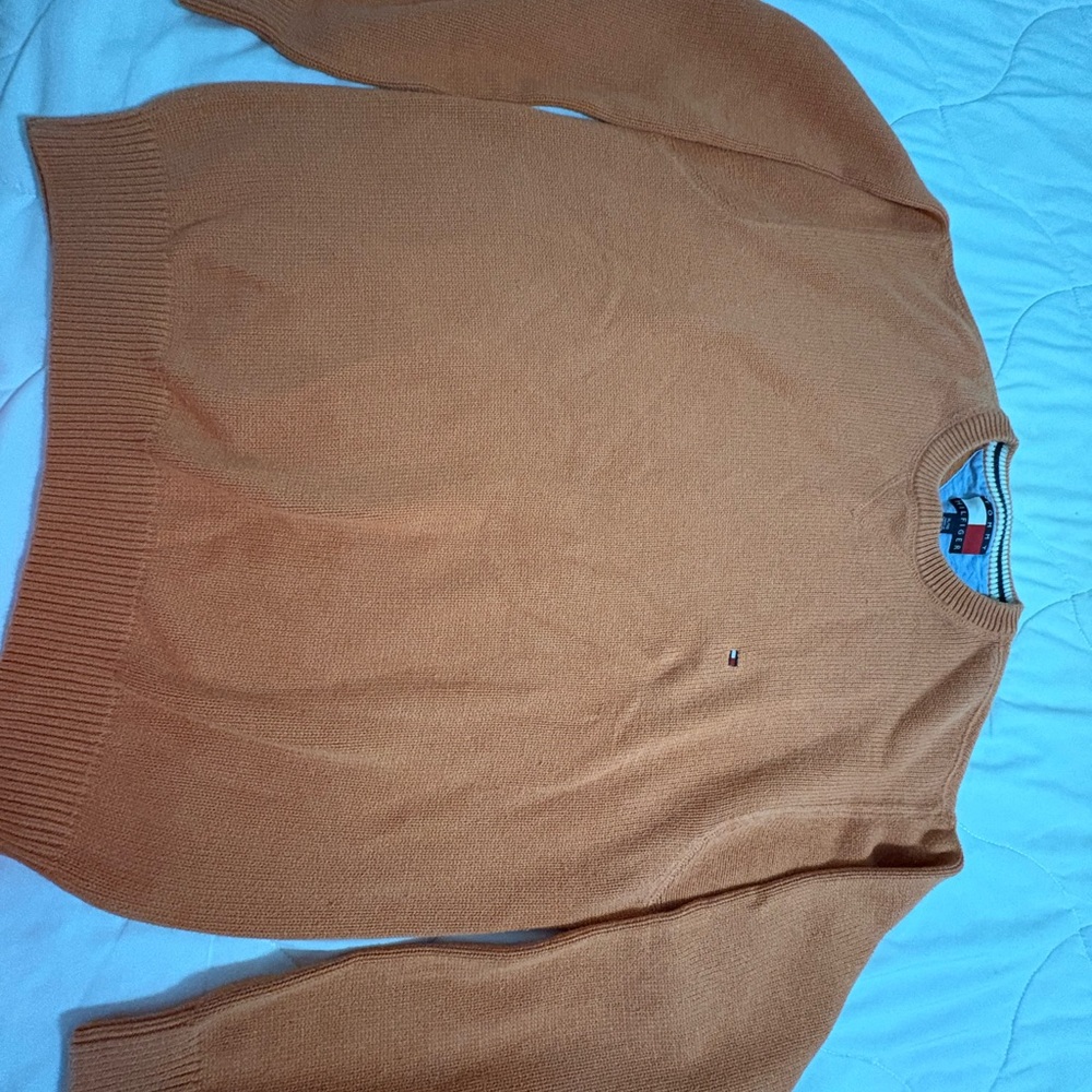 Tommy Hilfiger Men's orange Crewneck Sweater